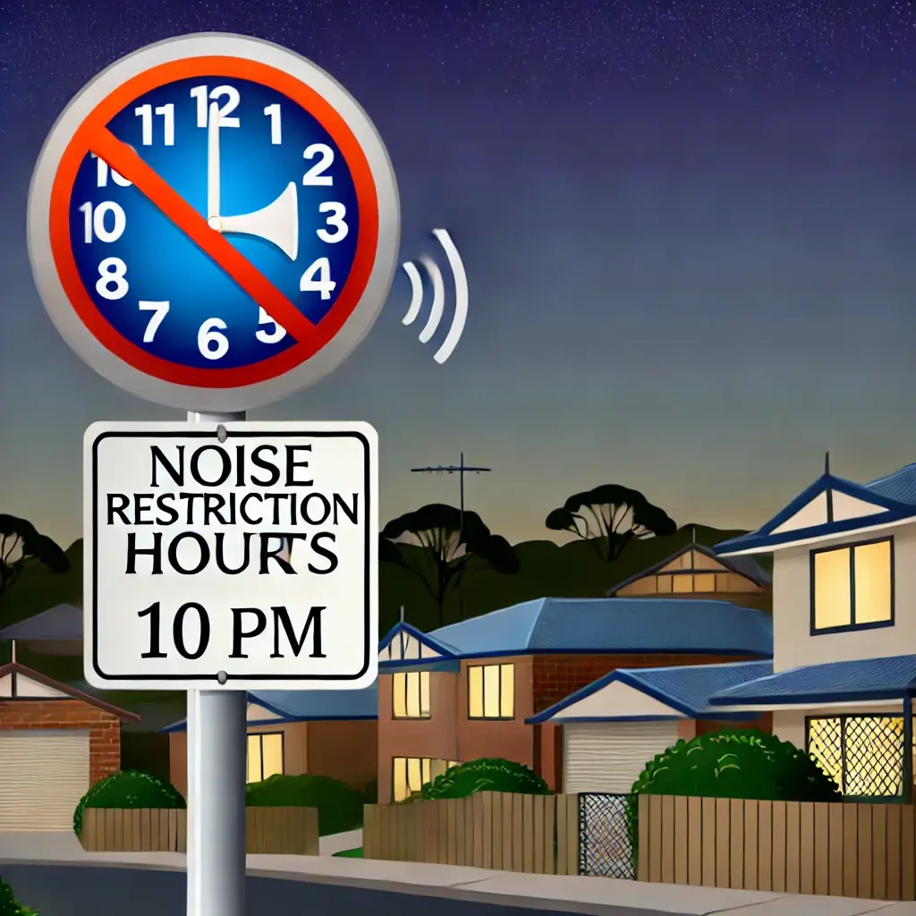 what time is noise restrictions nsw?